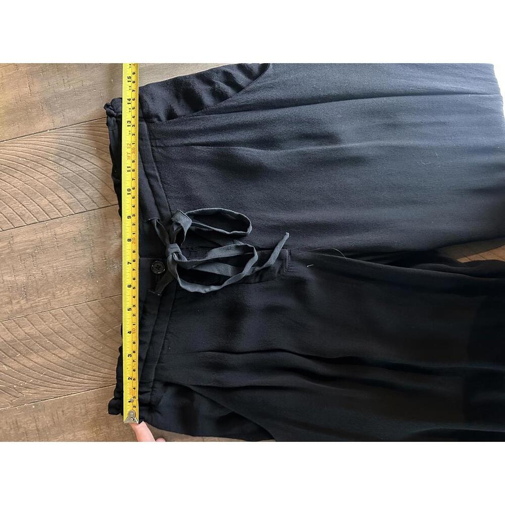 Aritzia Wilfred Silk Blend Marais Paper Bag Pull on Pants Black Women’s sz Small - Picture 9 of 15
